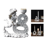 Maxbell Nordic Angel Candle Holder Decoration Figurine Collection for Wedding Party No.8