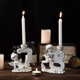 Maxbell Nordic Angel Candle Holder Decoration Figurine Collection for Wedding Party No.8