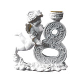 Maxbell Nordic Angel Candle Holder Decoration Figurine Collection for Wedding Party No.8