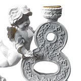 Maxbell Nordic Angel Candle Holder Decoration Figurine Collection for Wedding Party No.8