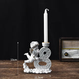 Maxbell Nordic Angel Candle Holder Decoration Figurine Collection for Wedding Party No.8