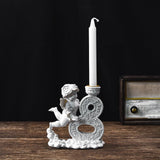 Maxbell Nordic Angel Candle Holder Decoration Figurine Collection for Wedding Party No.8