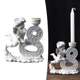 Maxbell Nordic Angel Candle Holder Decoration Figurine Collection for Wedding Party No.8