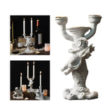 Maxbell Nordic Angel Candle Holder Decoration Figurine Collection for Wedding Party Double Head