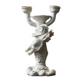 Maxbell Nordic Angel Candle Holder Decoration Figurine Collection for Wedding Party Double Head