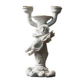 Maxbell Nordic Angel Candle Holder Decoration Figurine Collection for Wedding Party Double Head