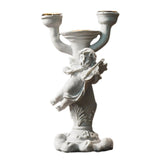 Maxbell Nordic Angel Candle Holder Decoration Figurine Collection for Wedding Party Double Head