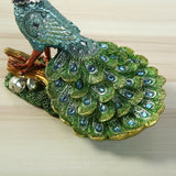 Maxbell Peacock Ornament Crafts Statuette Gift for Bookcases Bedroom Christmas