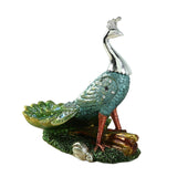 Maxbell Peacock Ornament Crafts Statuette Gift for Bookcases Bedroom Christmas