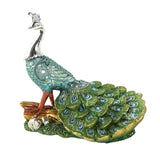 Maxbell Peacock Ornament Crafts Statuette Gift for Bookcases Bedroom Christmas