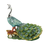 Maxbell Peacock Ornament Crafts Statuette Gift for Bookcases Bedroom Christmas
