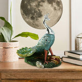Maxbell Peacock Ornament Crafts Statuette Gift for Bookcases Bedroom Christmas