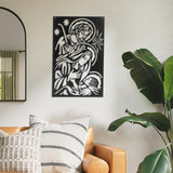 Maxbell Silhouette Art Sculpture Sign Hanging Metal Wall Decor for Background Bar 35cmx22cm