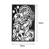 Maxbell Silhouette Art Sculpture Sign Hanging Metal Wall Decor for Background Bar 45cmx28cm