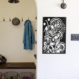 Maxbell Silhouette Art Sculpture Sign Hanging Metal Wall Decor for Background Bar 45cmx28cm