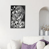 Maxbell Silhouette Art Sculpture Sign Hanging Metal Wall Decor for Background Bar 45cmx28cm