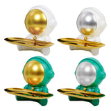 Maxbell Astronaut Statue with Tray Key Holder for porch Container Trinkets White Gold