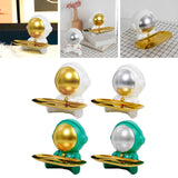 Maxbell Astronaut Statue with Tray Key Holder for porch Container Trinkets White Gold