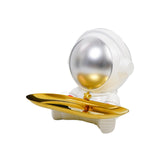 Maxbell Astronaut Statue with Tray Key Holder for porch Container Trinkets silver white