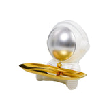 Maxbell Astronaut Statue with Tray Key Holder for porch Container Trinkets silver white