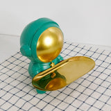 Maxbell Astronaut Statue with Tray Key Holder for porch Container Trinkets Green Gold