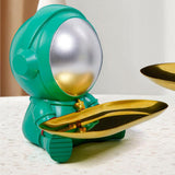 Maxbell Astronaut Statue with Tray Key Holder for porch Container Trinkets Green Gold
