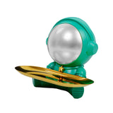 Maxbell Astronaut Statue with Tray Key Holder for porch Container Trinkets Green Silver