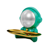 Maxbell Astronaut Statue with Tray Key Holder for porch Container Trinkets Green Silver