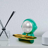 Maxbell Astronaut Statue with Tray Key Holder for porch Container Trinkets Green Silver