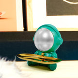 Maxbell Astronaut Statue with Tray Key Holder for porch Container Trinkets Green Silver