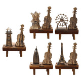Maxbell Miniature Wooden Model Crafts Ornament Kids Gift for Desktop Home Decor Windmill