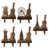 Maxbell Miniature Wooden Model Crafts Ornament Kids Gift for Desktop Home Decor Windmill