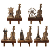 Maxbell Miniature Wooden Model Crafts Ornament Kids Gift for Desktop Home Decor Windmill