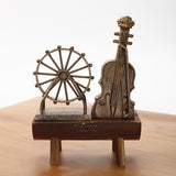 Maxbell Miniature Wooden Model Crafts Ornament Kids Gift for Desktop Home Decor Ferris Wheel