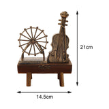 Maxbell Miniature Wooden Model Crafts Ornament Kids Gift for Desktop Home Decor Ferris Wheel