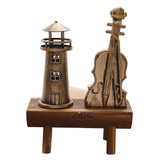 Maxbell Miniature Wooden Model Crafts Ornament Kids Gift for Desktop Home Decor Lighthouse