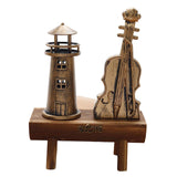 Maxbell Miniature Wooden Model Crafts Ornament Kids Gift for Desktop Home Decor Lighthouse
