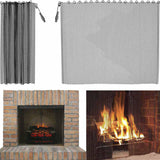 Maxbell Multifunction Fireplace Mesh Screen Curtain Wear Resistant for Hotel Indoor 61cmx55.9cm