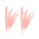 Maxbell 6Pcs Boho Dried Pampas Grass Party Phragmites Reed Flower for Vase Bouquet Length 120cm
