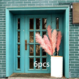 Maxbell 6Pcs Boho Dried Pampas Grass Party Phragmites Reed Flower for Vase Bouquet Length 120cm