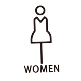 Maxbell Bathroom Sign Office Court Acrylic Door Accessories Restroom Toilet Symbol Women