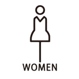 Maxbell Bathroom Sign Office Court Acrylic Door Accessories Restroom Toilet Symbol Women