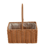 Maxbell Rattan Flower Basket Multifunctional Eggs Candy Basket for Garden Home Decor Rectangle