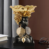 Maxbell Woman Bust Art Figurine Dish Bookshelf Statue Desk Drawers Display Organizer