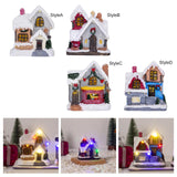 Maxbell Xmas Village House Ornaments Resin Decoration Collectible Buildings StyleA