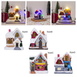 Maxbell Xmas Village House Ornaments Resin Decoration Collectible Buildings StyleA