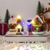 Maxbell Xmas Village House Ornaments Resin Decoration Collectible Buildings StyleA