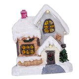 Maxbell Xmas Village House Ornaments Resin Decoration Collectible Buildings StyleA