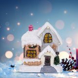 Maxbell Xmas Village House Ornaments Resin Decoration Collectible Buildings StyleA