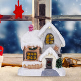 Maxbell Xmas Village House Ornaments Resin Decoration Collectible Buildings StyleA